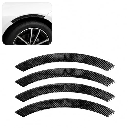sdidzad 4 PCS Car Wheel Arch Trim Strip, Carbon Fiber Wear Resistant Fender Flare Protector Sticker, Self-Adhesive Waterproof Wheel Eyebrow Decor Decal, Universal for Most Cars (Carbon Fiber)