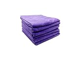 BY LORA Cotton Velour Towels for Hand, Lavender, Set of 6