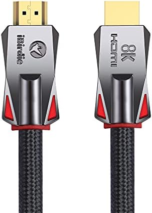 iBirdie 8K HDMI 2.1 Cable 12 Feet 8K60hz 4K 120hz 144hz HDCP 2.3 2.2 eARC ARC 48Gbps Ultra High Speed Compatible with Dolby Vision Atmos PS5 PS4, Xbox One Series X, Sony LG Samsung, RTX 3080 3090