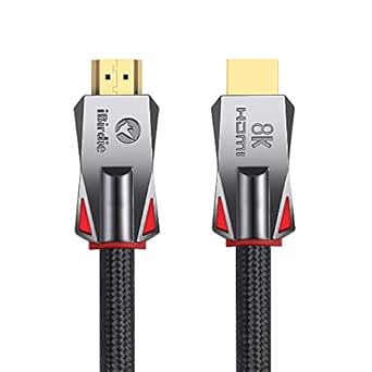 iBirdie Fiber Optic HDMI 2.1 Cable 32 Feet 10 Metre, Directional Active Cord 8K 60hz, 4K 120hz, 4K 144hz, HDCP 2.3, Ultra High Speed Compatible for Apple-TV Dolby-Vision-Atmos PS5 4070 4080