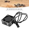 RC Car Motor Cooling Fan for Most RC Model Cars, 25x25mm Aluminum Alloy Lightweight Brushless ESC High Speed Heat Dissipation Fan (Silver)