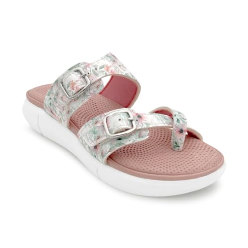 Image of KazarMax Women Magnolia Lightweight Double Strap | Cushioned | Bounce Back | Comfortable Flat Sandals