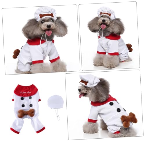 Disfraz para perro tamaño L blanco liviano cosplay miniatura 5