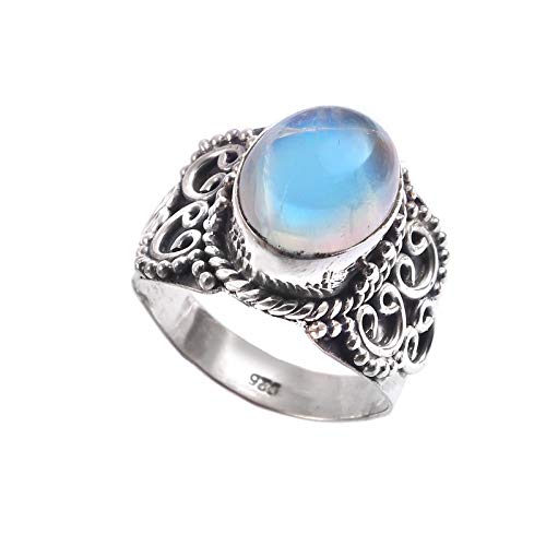 Bague en argent 925 turc blanc arc-en-ciel de créateur pour fiançailles taille 17