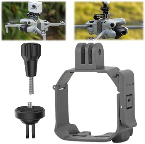 Mini 4 Pro Adaptador Soporte Compatible con dji Mini 4 Pro Soporte para cámara Soporte de expansión Accesorios compatibles con GoPro 12/dji Osmo Action 4/Insta360 GO 3