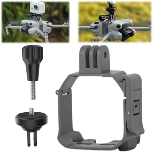 Honbobo Mini 4 Pro Adaptador Soporte Compatible con dji Mini 4 Pro Soporte para cámara Soporte de expansión Accesorios compatibles con GoPro 12/dji Osmo Action 4/Insta360 GO 3