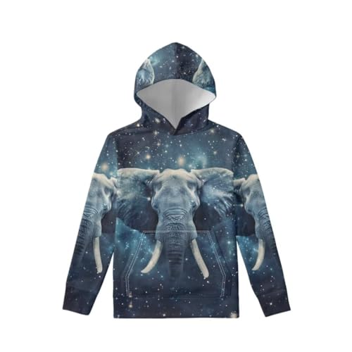 Boys Girls Hooded Sweatshirt Cool Animal Print Long Sleeve Casual Pullover Hoodies