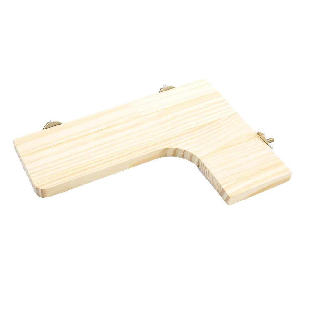 GNB PET Natural Wood Corner Stand Platform 6-3/4'' for Hamster Mice Chinchilla Chipmunk, Small Animals Habitat Toy HM-13
