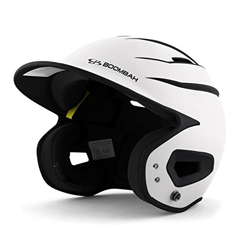 Boombah DEFCON Batting Helmet Sleek Profile White/Black - Size Senior 7" - 7 3/4"