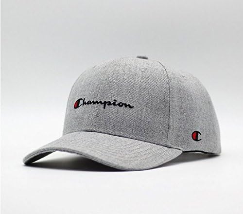 Amazon チャンピオン Champion キャップ ストレート ロゴ キャップ 男女兼帽子 グレー キャップ 通販