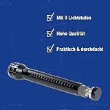 MAUL LED-Taschenlampe MAULkronos XL – outdoor-taugliche LED Taschenlampe für die professionelle Anwendung – extrem helle Taschenlampe mit langer Leuchtdauer und Spritzwasserschutz (IPX4) – schwarz