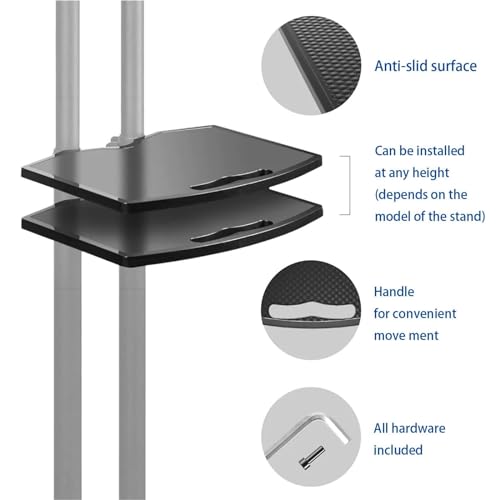 Soporte móvil para TV con ruedas, ajustable para 32 a 75 pulg miniatura 6
