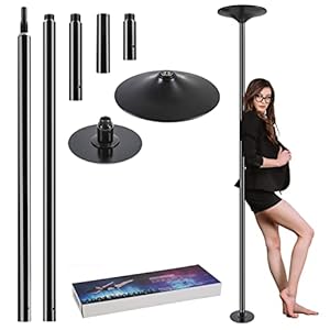 Verstelbare zwarte Dancing Pole Kit 45mm Spinning Static Dance Pole Oefenpaal voor Home Training Bodybuilding