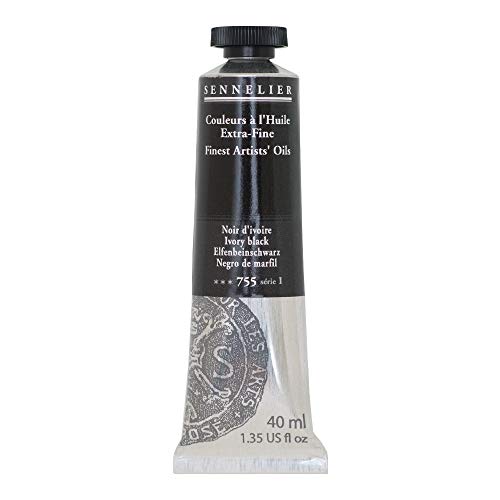 Sennelier Couleurs à l'huile : 40ml Noir d'ivoire
