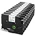 10 PK Compatible with Brother P Touch Label Maker Tape TZe 231 for PT-D200 PT-D210 PT-D400 PT-H100 PT-1230PC PT-1180 PT-1280 PT-1880 PT-1090, 12mm 0.47 Inch Laminated Black on White
