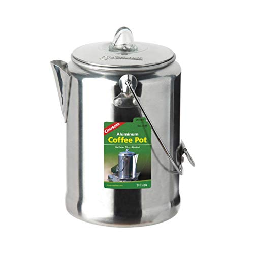 Coghlan's 9-Cup Aluminum Coffee Pot, Silver #TOP1