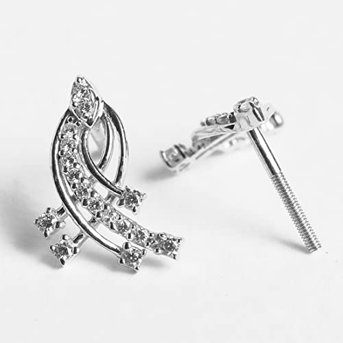 Image of Clara 925 Sterling Silver Iris Pendant Earring Chain Jewellery Set | Rhodium Plated, Swiss Zirconia | Gift for Women & Girls