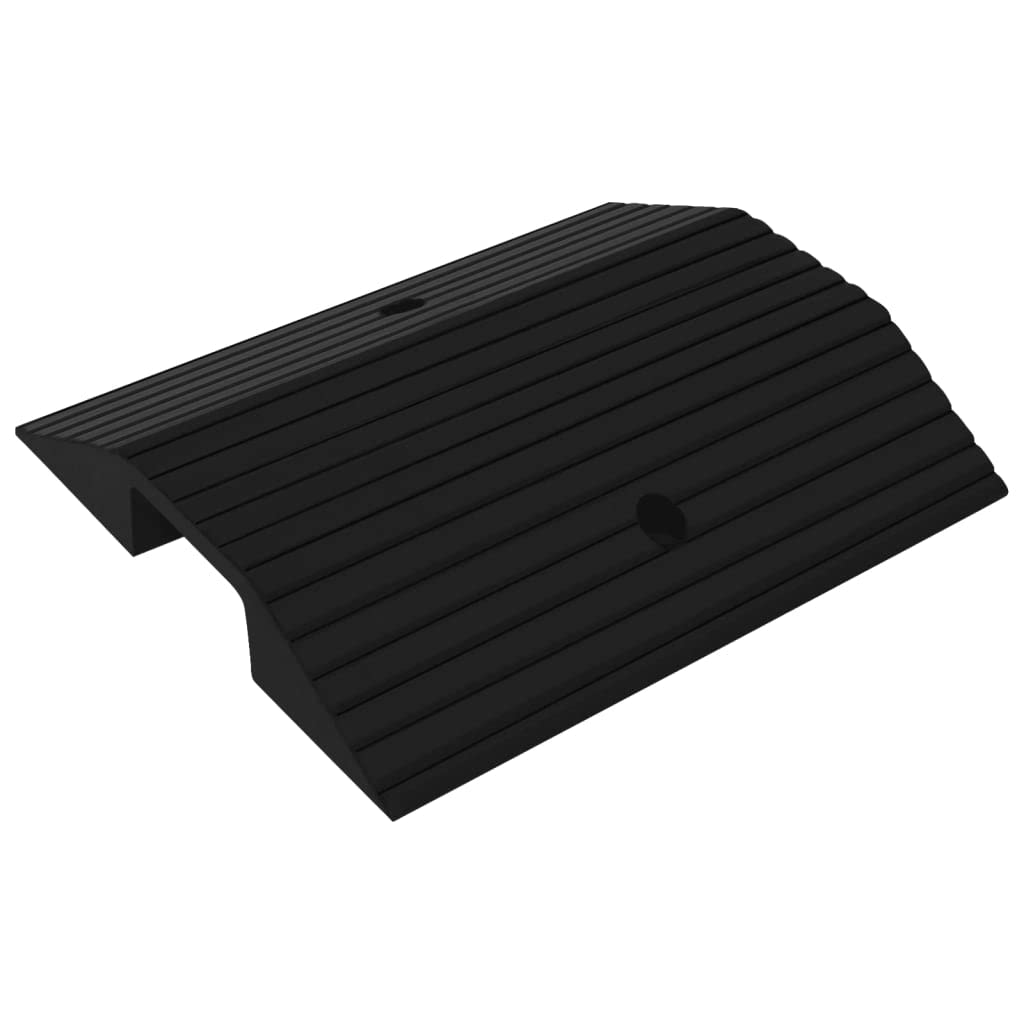 vidaXL 3x Rampa de Umbral Puente Carretera Puerta Acera Sillas de Ruedas Andador Coche Scooter Carritos Antideslizante Desmontable Goma 49x40x8 cm