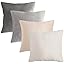 Bonhause 4er Set Kissenbezüge Weihnachten Baum 45 X 45 Cm Grün Kiefer Schneeflocke Joy Xmas Samt