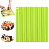 Sushi Matte, 20 x 22cm Sushi Roller, Sushis Rolling Mat, Sushis Matte Silikon, Silikon-Sushi-Set, Wiederverwendbar, für Anfänger und Sushi-DIY-Enthusiasten, Ideal für Kuchenrolle Reis und Gemüserolle