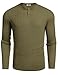 COOFANDY Men's Dress Henley Sweater Slim Fit Lightweight Knitted Pullover Casual Fashion Long Sleeve Sweater Army Green