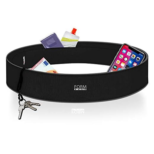 Formbelt® Löpbälte för mobiltelefon smartphone iPhone 12 11 10 x Plus Samsung Galaxy 10 s20 A5 höftväska löpning för sport fitness löpning midjeväska för löpning (svart XXL)