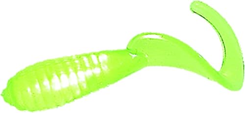Mister Twister LB20-10 Lil' Bit - Mango de cola rizada, 1 pulgada, Chartreuse, multicolor, talla única