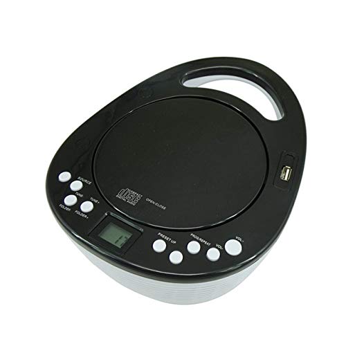 Portable CD, MP3 U Disk Student English Learning Machine Fetal Education Player, Support Speaker Mp3 Disc Prenatal Education Machine,Black