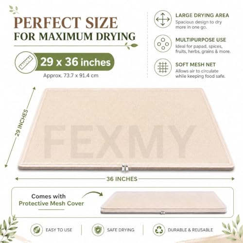 Image of Unbleached Drying Cloth with Net Cover-2Pcs-
