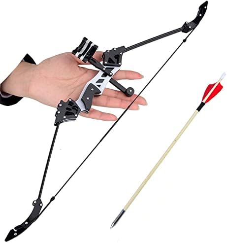 Mini Bow and Arrow Set, Mini Archery Bow Set, Mini Compound Recurve Bow Set Hunting Bow, Arrows Set Pocket Bow for Archery Indoor Shooting Game Toy