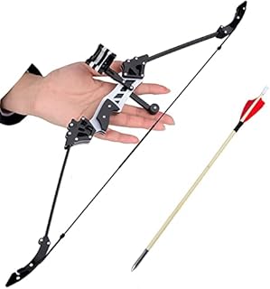 Mini Bow and Arrow Set, Mini Archery Bow Set, Mini Compound Recurve Bow Set Hunting Bow, Arrows Set Pocket Bow for Archery Indoor Shooting Game Toy