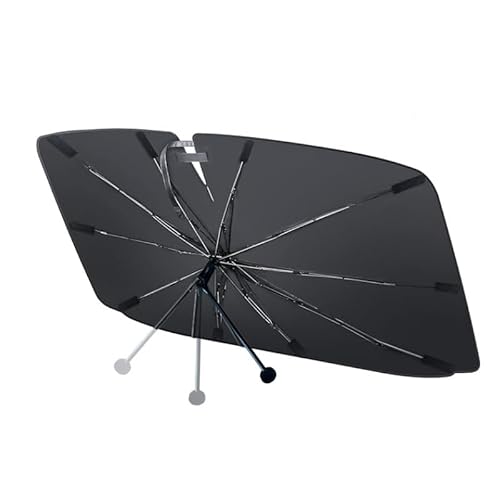 WEIQQI Car Windshield Sun Shade Umbrella For BMW X2 / iX2 (U10) 2023 2024 2025, Foldable Sunshade Umbrella 360° Rotation Blocks UV Rays and Heat Easy Install