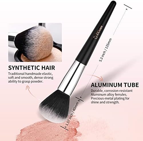 DUcare Makeup Brush Set 10Pcs Professional Makeup Brushes with Case Women Gift Premium Synthetic Kabuki Foundation Blending Brush Face Powder Blush Concealers Eye Shadows with Bag