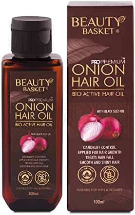 Beauty Basket Pro Premium Bio Active Onion Hair Oil | For Men & Women (100ML) | Hair Oil Black Seed | Beard Oil |