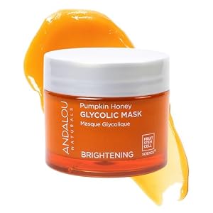 Andalou Naturals Pumpkin Honey Glycolic Mask (NEW FORMULA) – Exfoliating Face Mask with Glycolic Acid, Vitamin C for a Radiant Glow – Gentle Exfoliant Removes Dirt & Dry Skin Cells – 1.7 fl oz