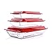 Lot de 3 Plats à Four en Verre, Plat à Lasagne Rectangulaire Plat à Rôtir Cocotte en verre trempé avec couvercle Plat à four en verre pour four, congélateur et lave-vaisselle (1L+1.5L+2.5L)