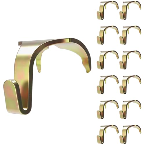 Molding Hooks for Picture Rails（12 Packs）,Molding Hooks Gold