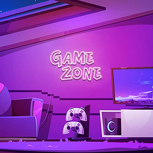 Yikbik Gaming Neon Sign, Game Zone Neon Signs For Wall Decor, Gamer Neon Sign For Room Decor - Neon Gaming Sign For Gamer Room Decor - Led Sign Best Gamer Gifts For Teen Boys, Kids(Pink) #TOP4