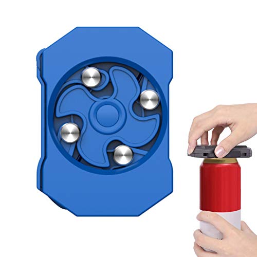 Apriscatole in topless, barattolo con tappo a vite con tappo a vite apribottiglie multifunzionale per 8-19 once Go Swing Apriscatole bordo liscio Lattine per bevande manuali Strumento per (Blu)