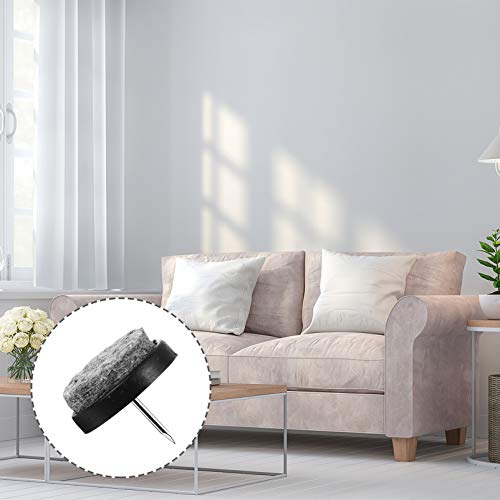 DOITOOL 50 peças de almofada de feltro para móveis com pregos, antiderrapante, antiderrapante, prote