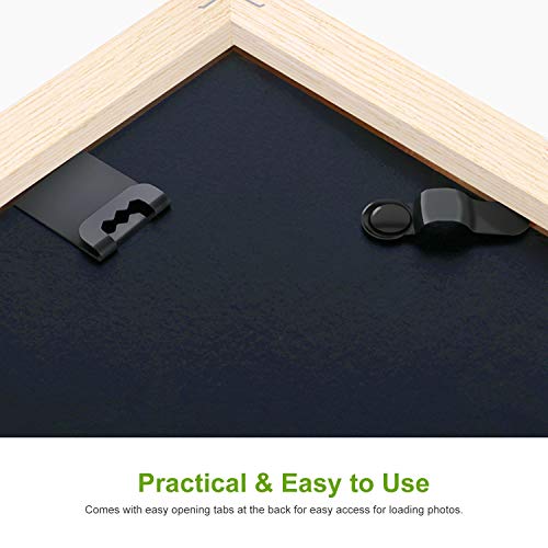 Ajcoflt Moldura de madeira de 8 polegadas, moldura de madeira natural Eco com moldura de acrílico de