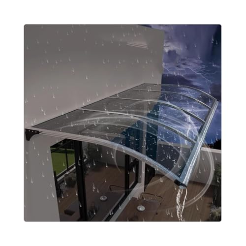 Toldo de protección UV para exteriores, para ventanas, jardines, patios, restaurantes y villas, parasol versátil (65 x 380 cm)