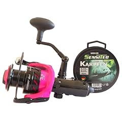 Saenger Anaconda Elegante Magist Girl BTR 4000 - Angelrolle für Frauen - Baitrunner - Freilaufrolle Pink & Schwarz mit Aluminiumspule, 4+1 Kugellager - inkl. Sensitec Karpfen Schnur 0,33mm, 400m