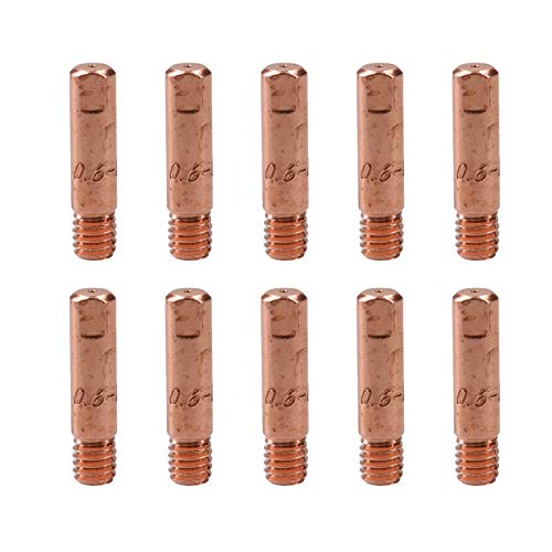 0.6mm Mig Welding Welder Round Contact Tips for MB15 Euro Torches 10pk