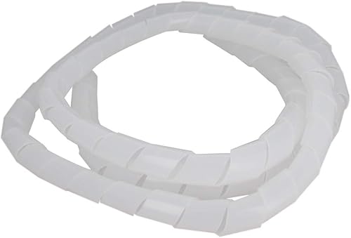 Othmro Cable en espiral envolvente de alambre en espiral para computadora organizador de cables eléctricos (diámetro 30MM-longitud 1.5M blanco)