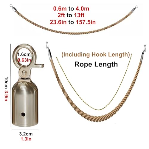 Barrière en corde de chanvre avec cloison de sécurité robuste