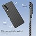 memumi Real Aramid Fiber for Samsung Galaxy S25 Edge Case, [NO-case Feel] Durable Sturdy Aramid Fiber with 0.5mm Slim Case for Galaxy S25 Edge Thin and Minimalist in Carbon Fiber Design Black