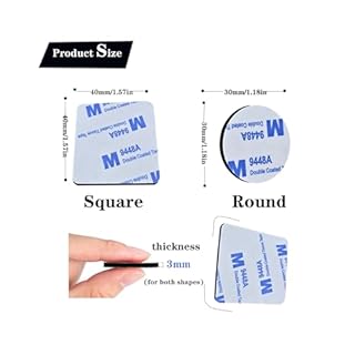 Double Sided Foam Tape,Heavy Duty Mounting Tape,56Pcs 3mm thickness Self-Adhesive Tape,Super-Sticky Black Strong Pads Include Square Round,Waterproof for Walls Door Wood Metals Glass Papers (Black)