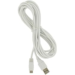 Cargador Wii U Carrefour DollaTek Cable de alimentación USB Extra Largo de 3M Compuesto Wii U Gamepad - Blanco