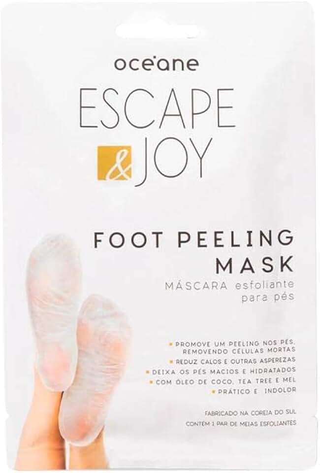 Océane Máscara Esfoliante para Pés com Óleo de Coco - Foot Peeling Mask 1 Par
